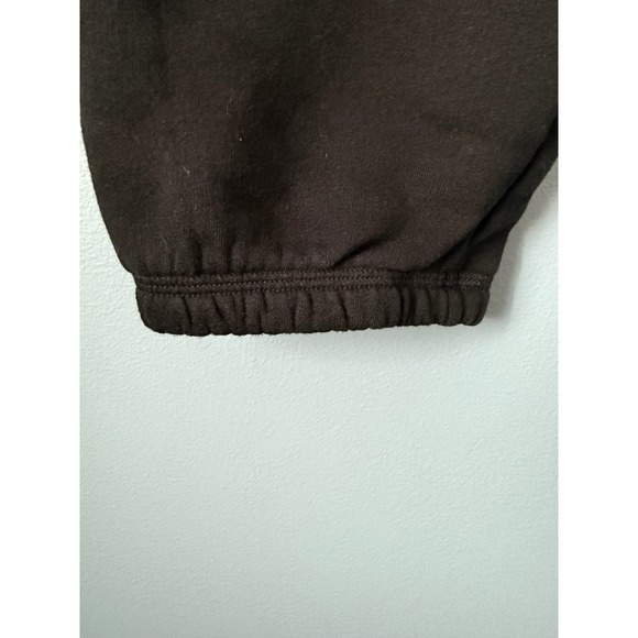 Women's Victoria's Secret PINK Cropped Ankle Length Black Sweatpant Logo Size Lg - Picture 4 of 9